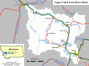 map of the clark fork superfund
